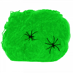 Паутина зеленая с 2 пауками 1х1м/G
