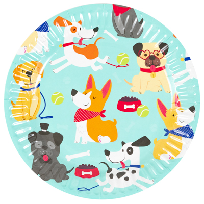 Тарелка Собачки 17см 6шт/G