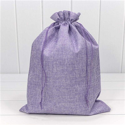 Мешок из льна 30х40см сиреневый