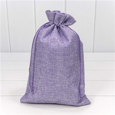 Мешок из льна 20х30см сиреневый