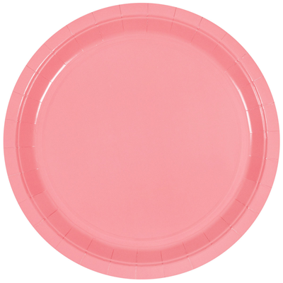 Тарелка розовая 23см 6шт/G