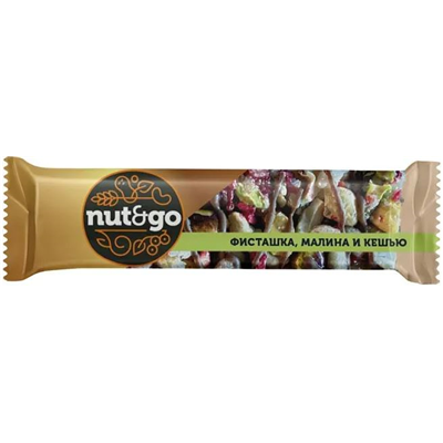 Батончик Фисташка малина кешью Nut&Go28г