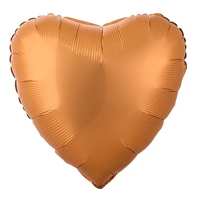 Г Б/РИС СЕРДЦЕ 18" Сатин Caramel