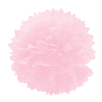 Помпон бумажный розовый 40см/G