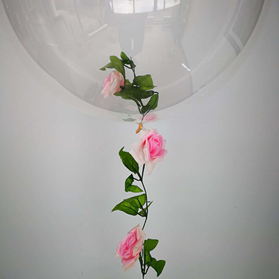 Лиана с розами 9 голов розовый 230см
