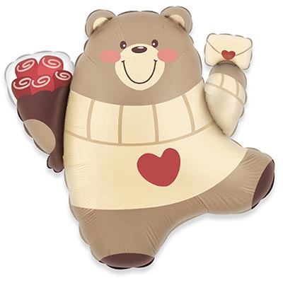 К ФИГУРА Мишка танцующий с цветами