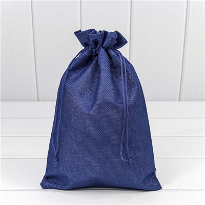 Мешок из льна 20х30см синий