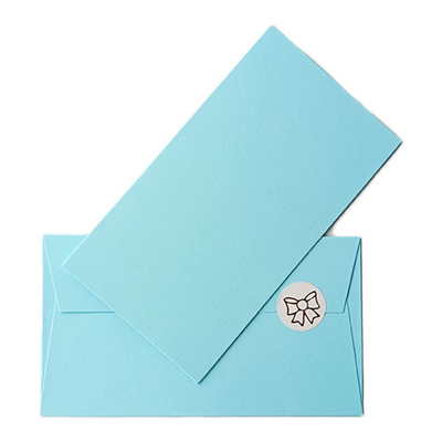 Конверт д/денег голубой