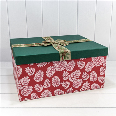 Коробки ЛЮКС 8шт 55х45х27см Шишки красн