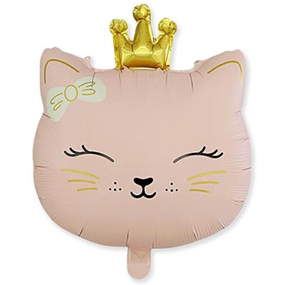 К ФИГУРА Кошечка с короной розовая