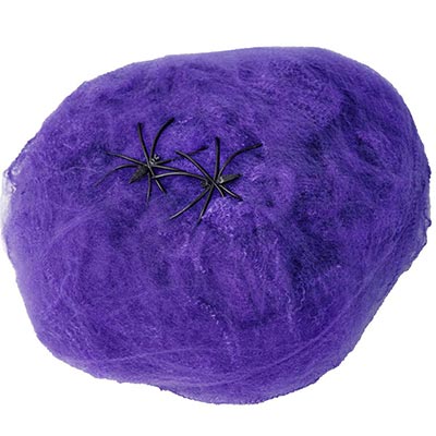 Паутина фиолетовая с 2 пауками 1х1м/G