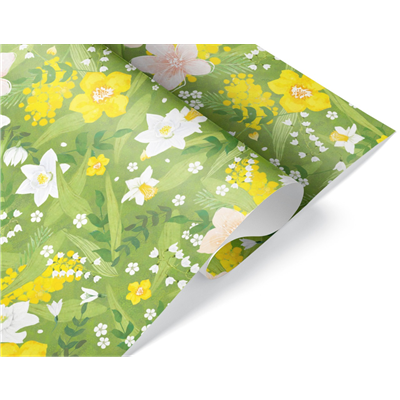 Бумага упак Цветы весенние 0,7*1м 10шт/Д