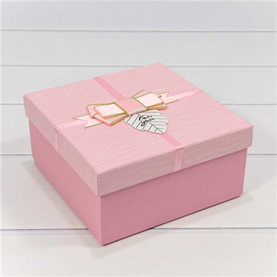 Коробки набор 3шт бант For You Розовые
