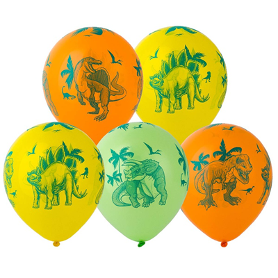 Шары с рисунком 30см Динозавры