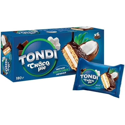 Печенье Choco Pie кокосовый 180г