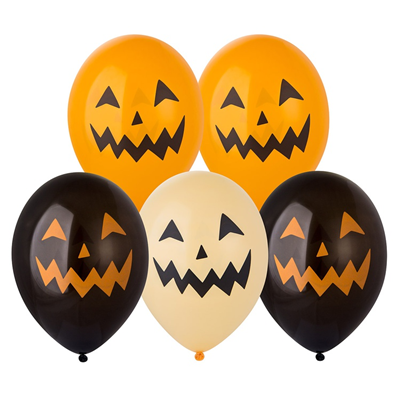 Шар с рисунком 14" Тыква улыбающаяся