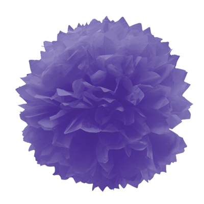 Помпон бумажный фиолетовый 40см/G