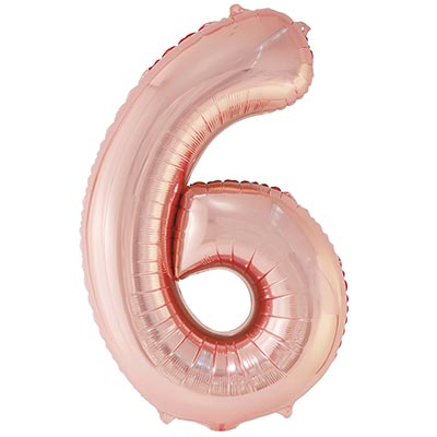 К ЦИФРА 6  40" Металлик Rose Gold