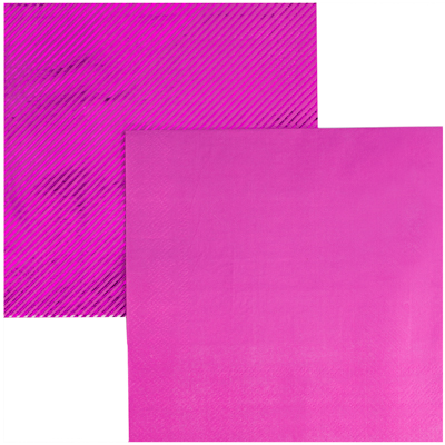 Салфетка фольг ярко-розовая 33см 6шт/G