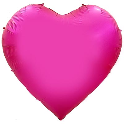 К Б/РИС СЕРДЦЕ 63" Сатин Fuchsia