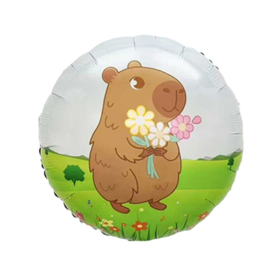 К 18" Капибара с цветами