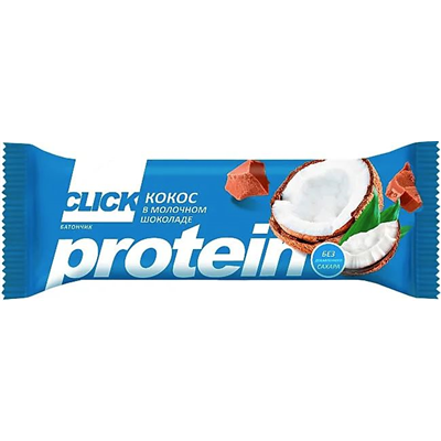 Батончик Click протеин кокос шоколад 40г