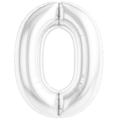 Р ЦИФРА 0  40" Белый блеск