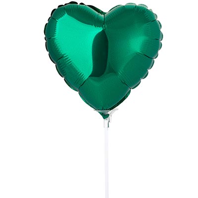 Ф Б/РИС 9" СЕРДЦЕ Металлик Green(FM)