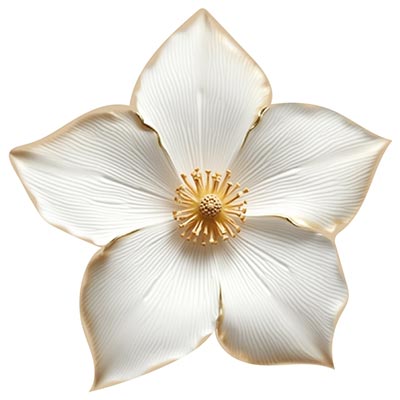 К ФИГУРА GLAM Цветок белый