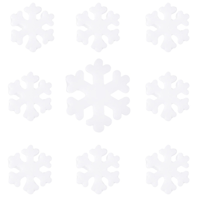Наклейка гелев на окно Снежинки белые/G