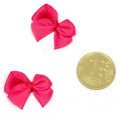 Бантик атласный 1см розовый