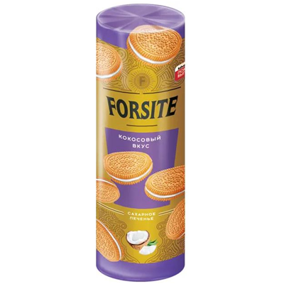 Печенье-сэндвич кокосовый вкус Forsite