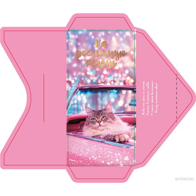 Конверт д/денег На роскошную жизнь Кот