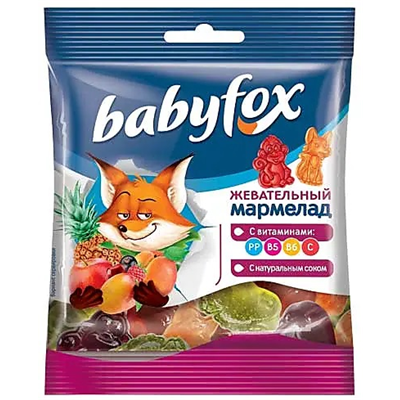 Мармелад BabyFox ананас Животные 30г