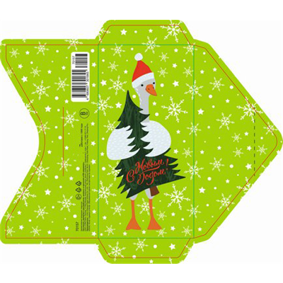 Конверт д/денег НГ Гусь с елкой