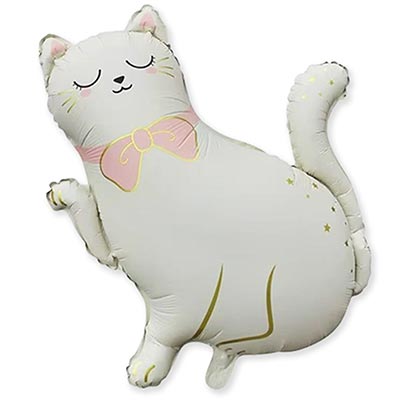 К ФИГУРА Кошечка с лапкой белая