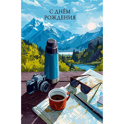 Открытка СДР Горы туризм
