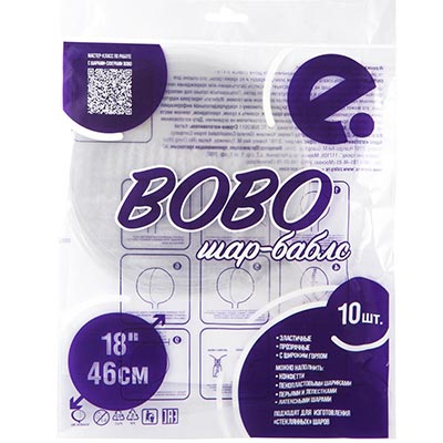 К BUBBLE BOBO СФЕРА 18" б/рис фиол уп