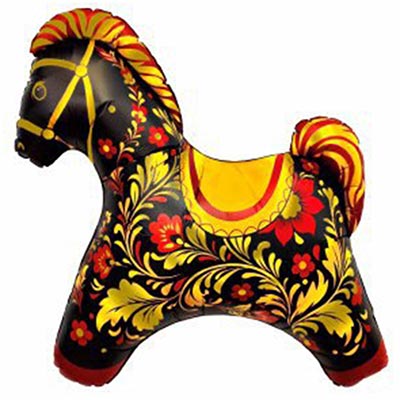 Р ФИГУРА Лошадка Золотая роспись