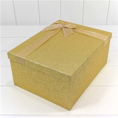 Коробки набор 10шт Блеск бант золото