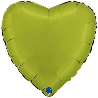 Г Б/РИС СЕРДЦЕ 18" Сатин Matcha Latte