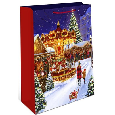 Пакет НГ Зимний город 18х22х10см