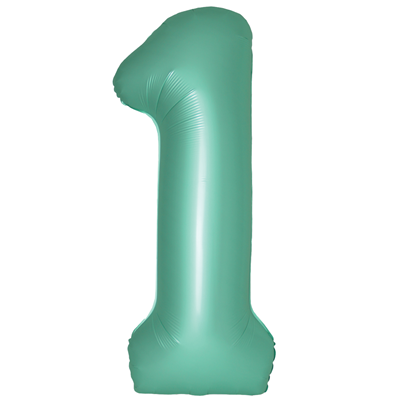 Ф ЦИФРА 1  40" SLIM Satin Turquoise