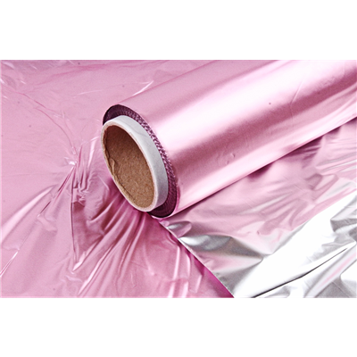 Полисилк розовый-серебро 1мх20м