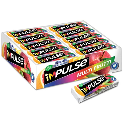 Жеват резинка Impulse Multi-Frutti 14г