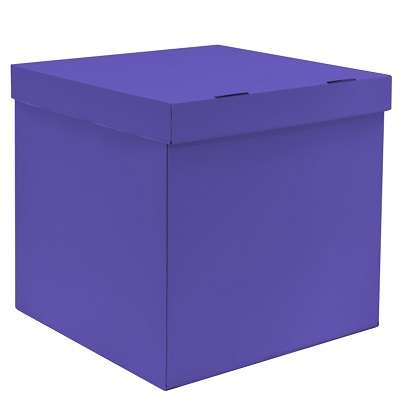 Коробка д/надутых шар 70х70х70см фиолет