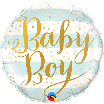 П 18" Baby Boy полосы голубые
