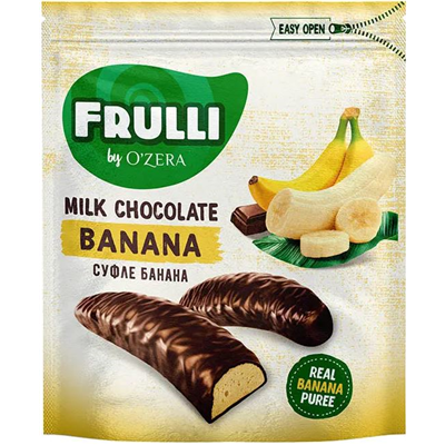 Суфле Frulli банан в шоколаде 125г