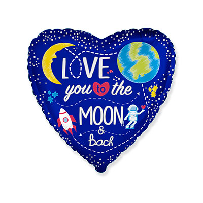 Ф 18" LOVE YOU TO THE MOON & BACK/FM