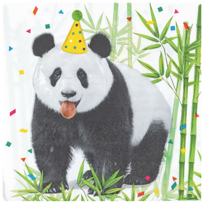 Салфетка Панды фотографичные 33см 12шт
